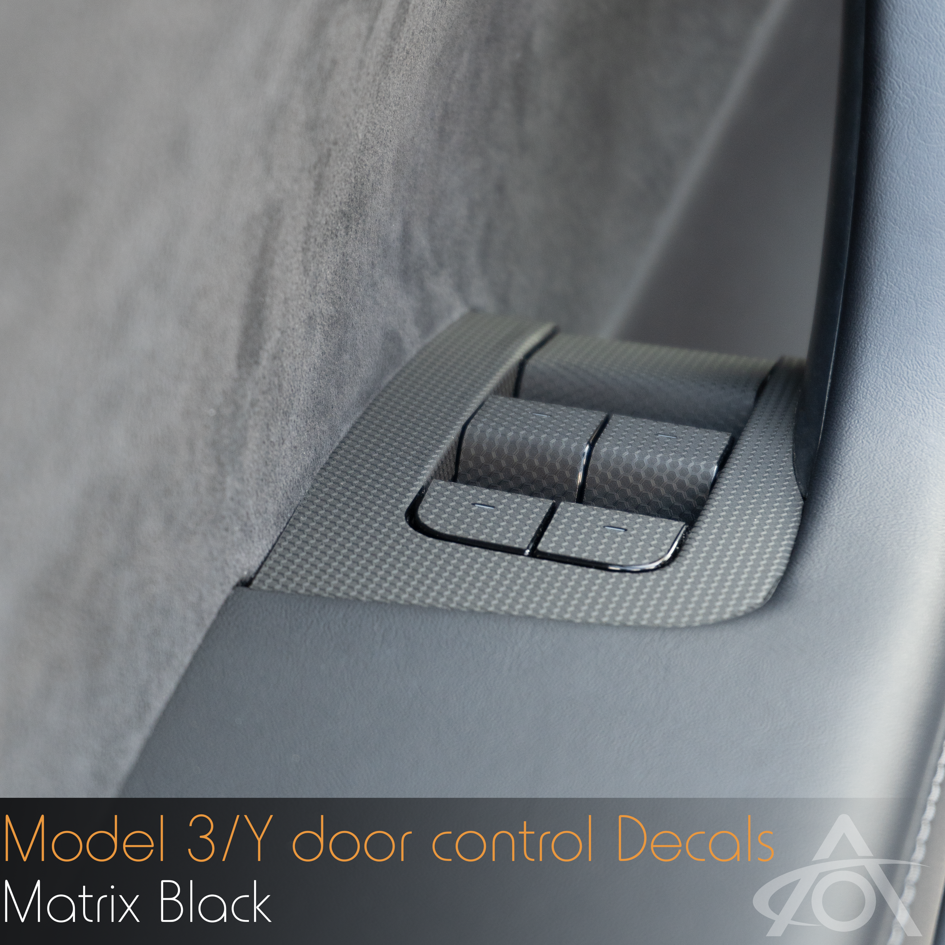 Window and Door Control Decals for Tesla Model 3 & Y