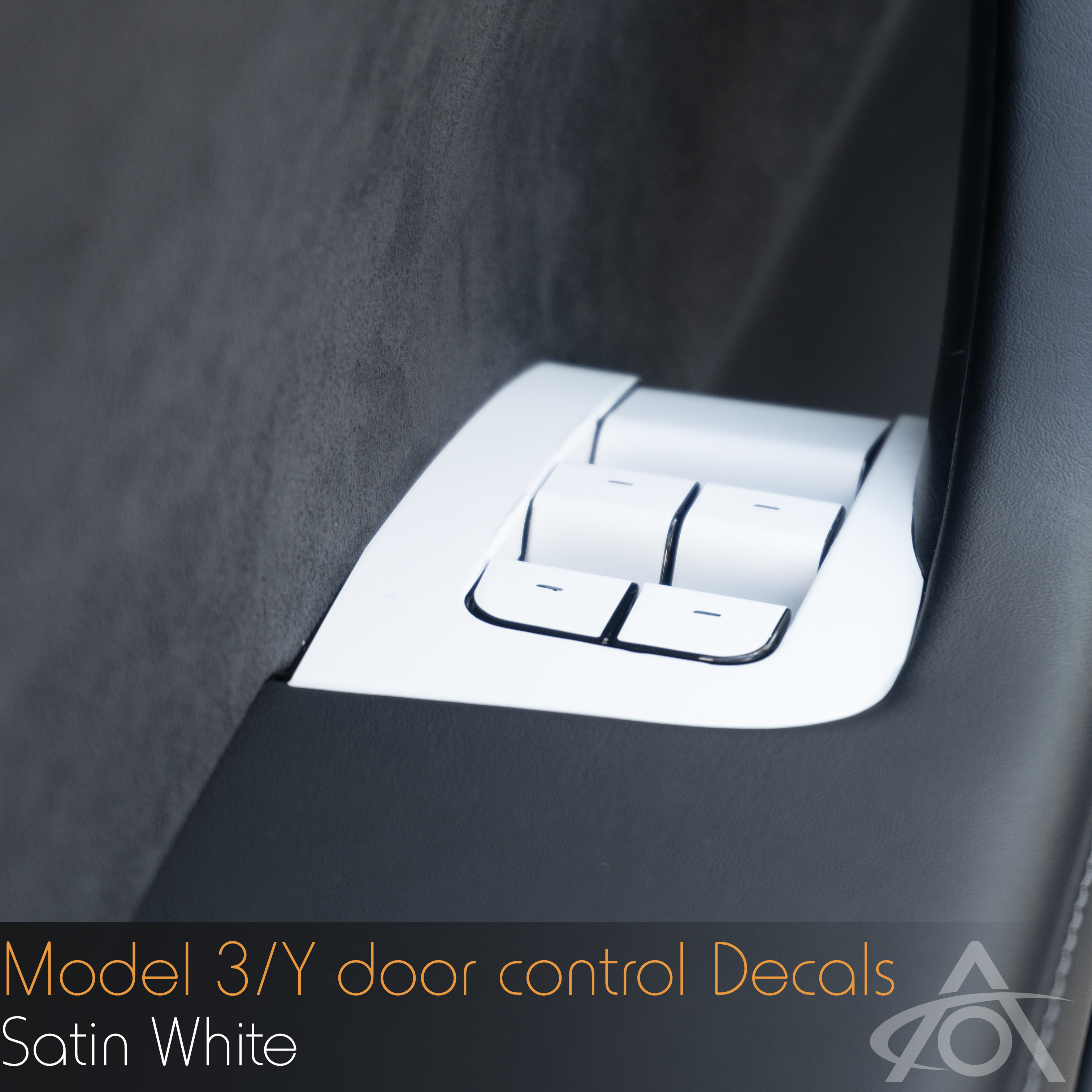 Window and Door Control Decals for Tesla Model 3 & Y