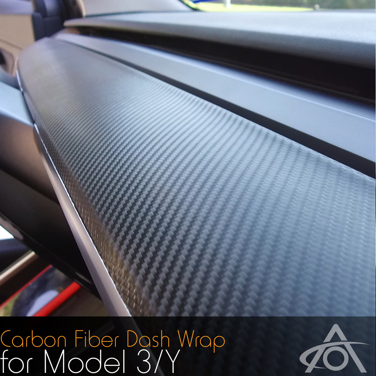 Vinyl Dash Wrap for the Tesla Model 3 & Y